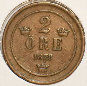 Sweden 1878 2 Ore 197158 combine shipping