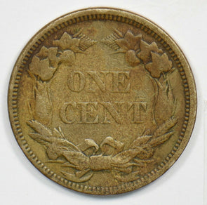 1858 Flying Eagle Cent Small letters Abt VF U0186
