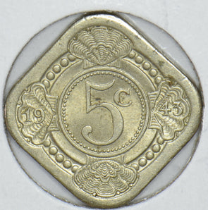 Netherlands 1943 5 Cents 190880 combine shipping