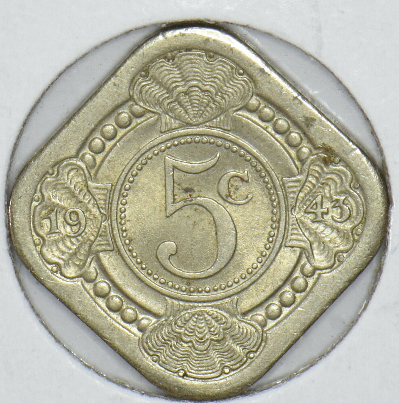 Netherlands 1943 5 Cents 190880 combine shipping