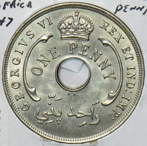 British West Africa 1947 Penny 240436 combine shipping