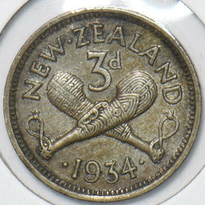 New Zealand 1934 3 Pence 151321 combine shipping