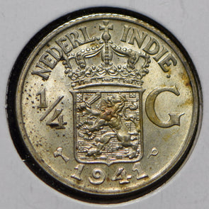 Netherlands East Indies 1941 1/4 Gulden Lion animal  900240 combine shipping
