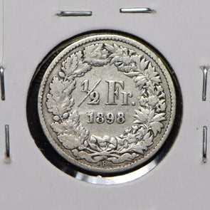 Switzerland 1898 1/2 Franc  900726 combine shipping