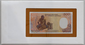 Equatorial Guinea 1987 500 Francs Bank of all nations. 60 Francs stamp cancelled