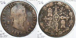 Spain 1826 8 Maravedis 198448 combine shipping