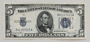US 1934 Silver Certificates Small D 5 Dollars US Blue seal CH CU RC0672 combine