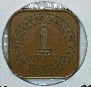 Straits Settlements 1940 George VI Cent 291118 combine shipping