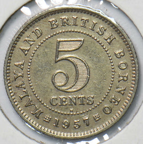 Straits Settlements 1957 5 Cents 193496 combine shipping