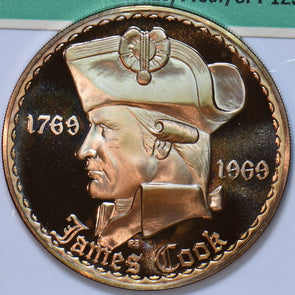 New Zealand 1969 New Zealand Bicentenary Commemorative Coin-Medal 292811 combin
