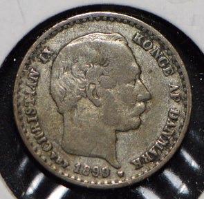 Denmark 1899 10 Ore Dolphin animal  901502 combine shipping