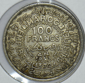 Morocco 1953 AH 1372 100 Francs 191668 combine shipping