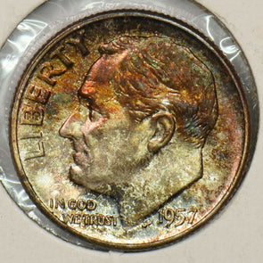 1957 Roosevelt Dime 90% silver U0256
