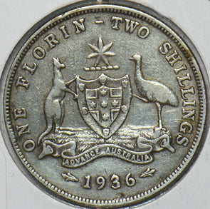 Australia 1936 Florin Kangaroo animal Emu 150767 combine shipping