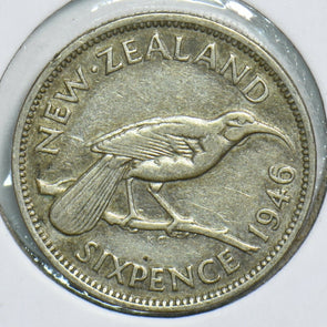 New Zealand 1946 6 Pence Bird animal 197908 combine shipping
