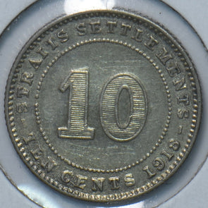 Straits Settlements 1918 10 Cents 193484 combine shipping