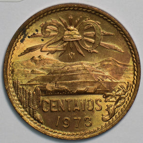 Mexico 1973 20 Centavos Eagle animal Snake 197422 combine shipping