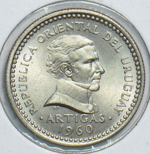 Uruguay 1960 25 Centesimos 298940 combine shipping