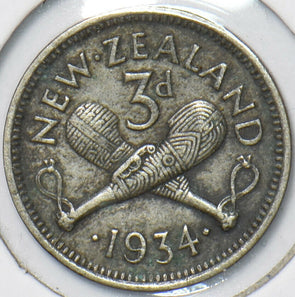 New Zealand 1934 3 Pence 151319 combine shipping