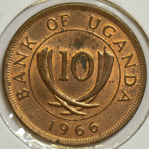 Uganda 1966 10 Cents 152967 combine shipping