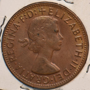 Australia 1958 Penny Kangaroo animal BU 150682 combine shipping