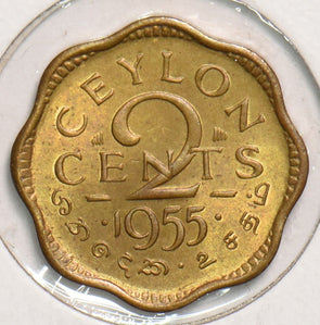 Ceylon 1955 2 Cents 199151 combine shipping