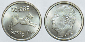 Norway 1964 50 Ore Elkhound 153877 combine shipping