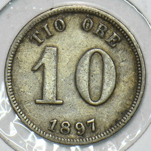 Sweden 1897 10 Ore 152813 combine shipping