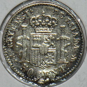 Spain 1885 50 Centimos 297191 combine shipping