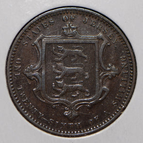 Jersey 1871 1/26 Shilling Lion animal  291749 combine shipping