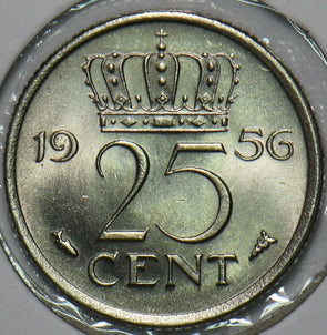 Netherlands 1956 25 Cents 152458 combine shipping
