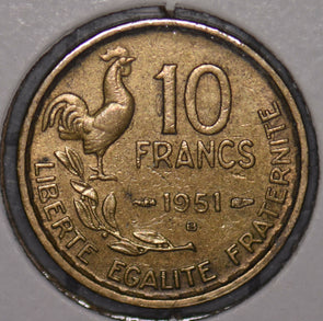 France 1961 10 Francs Rooster animal  900437 combine shipping