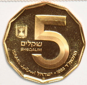 Israel 1983 Proof 5 Sheqalim gold 0.25oz AGW Herodion Ruins In mint capsule GL01