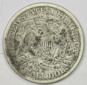 1875 Seated Liberty Half Dollar 90% silver Good+ U0425