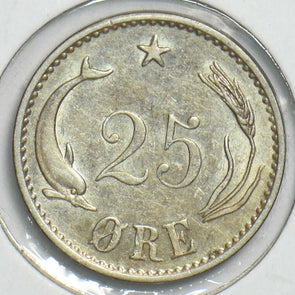 Denmark 1904 25 Ore Porpoise animal 298124 combine shipping