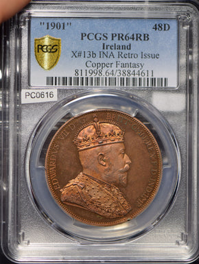 Ireland 1901 48 Pence PCGS PR64RB X#13b INA Retro Issue PC0616 combine shipping