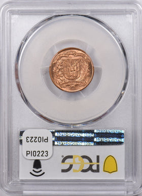 Dominican Republic 1957 Centavo PCGS MS 64 RED PI0223 combine shipping