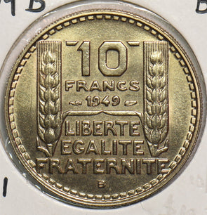 France 1949 B 10 Francs BU 199257 combine shipping