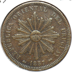 Uruguay 1857 40 Centesimos 294388 combine shipping