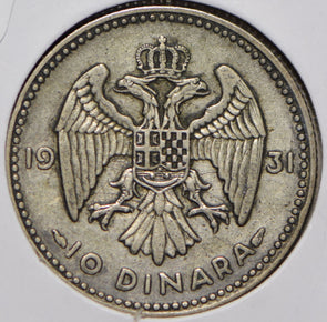 Yugoslavia 1931 10 Dinara Eagle animal  191515 combine shipping