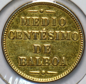 Panama 1907 Gold Plated 1/2 Centesimo 292589 combine shipping