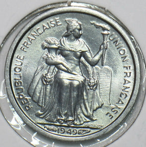 French New Caledonia 1949 50 Centimes Kagu bird animal 196883 combine shipping