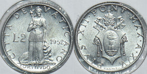 Vatican 1952 2 Lire 153816 combine shipping