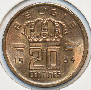 Belgium 1954 20 Centimes 151225 combine shipping