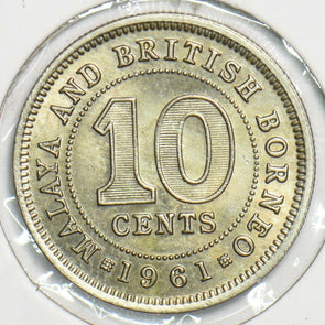 Malaya and British Borneo 1961 H 10 Cents 298361 combine shipping