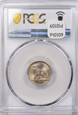 Ireland 1968 3 Pence Hare animal PCGS MS 65 PI0109 combine shipping