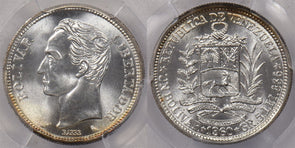 Venezuela 1960 Bolivar PCGS MS 66+ finest known none Finer PC1357 combine shippi