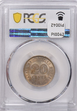 Malaya and British Borneo 1961 20 Cents PCGS MS 64 PI0042 combine shipping