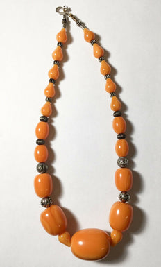 Vintage Natural Baltic Honey Egg Yolk Butterscotch Amber Bead Necklace BU0514