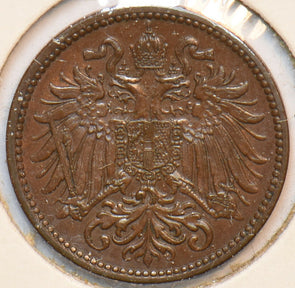 Austria 1911 2 Heller Eagle animal 902539 combine shipping